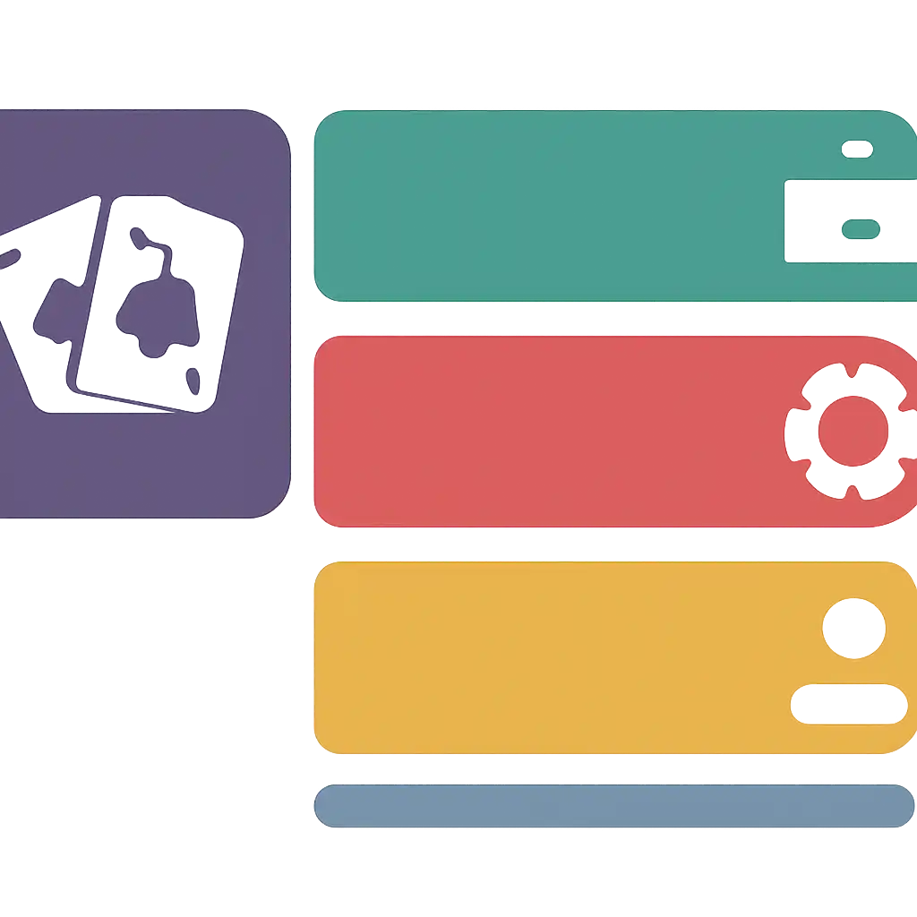 Infographic comparing options using coloured bars and icons only, no text or labels, flat design, Teen Patti Master