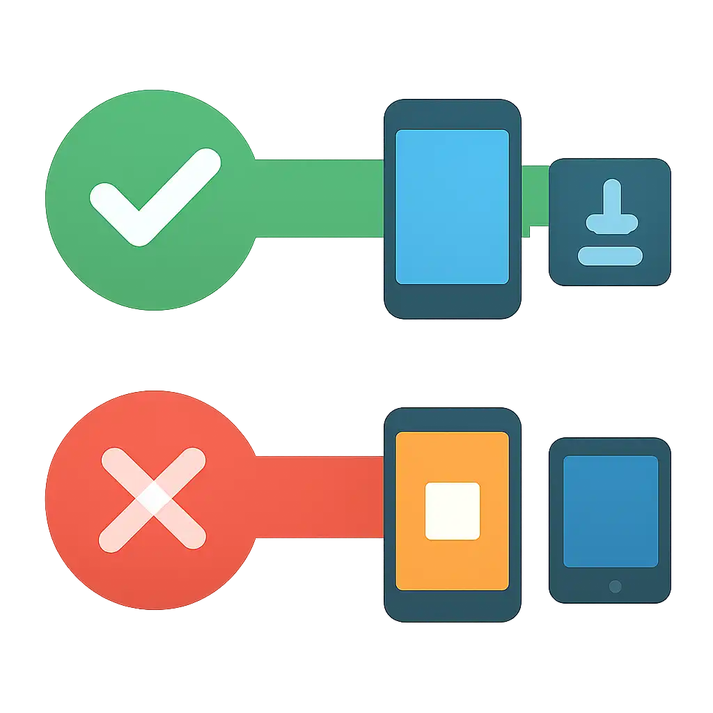 Infographic comparing options using coloured bars and icons only, no text or labels, flat design, Teen Patti Master: Download and Install on Android
