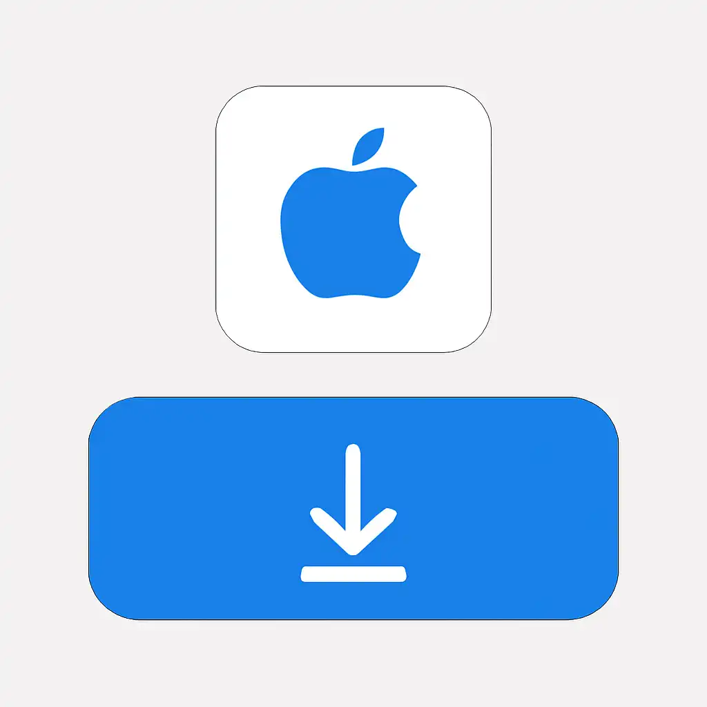 Close-up of button or form field for ios app install