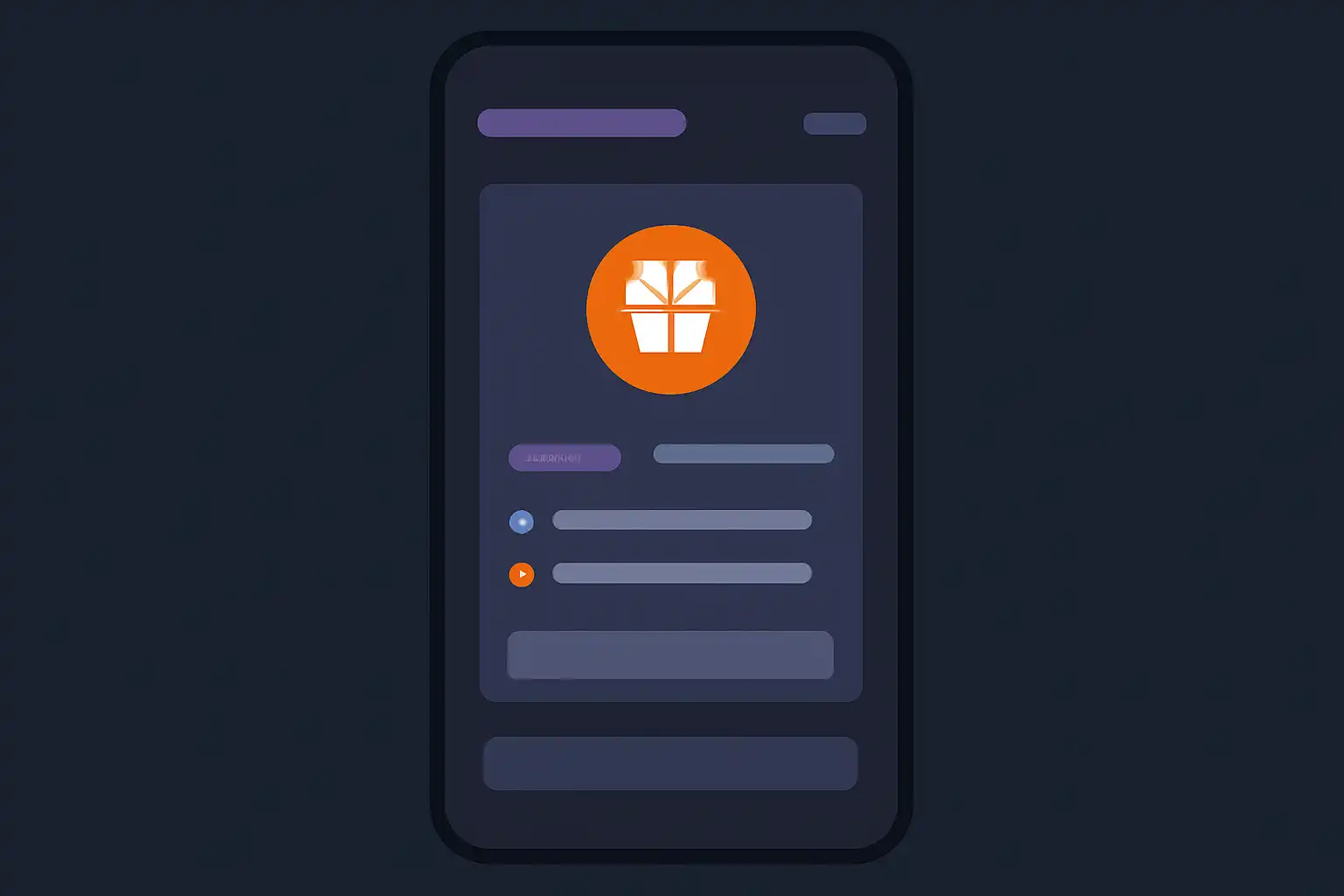 Detail screen: welcome bonus terms, mobile-first UI mockup, dark theme