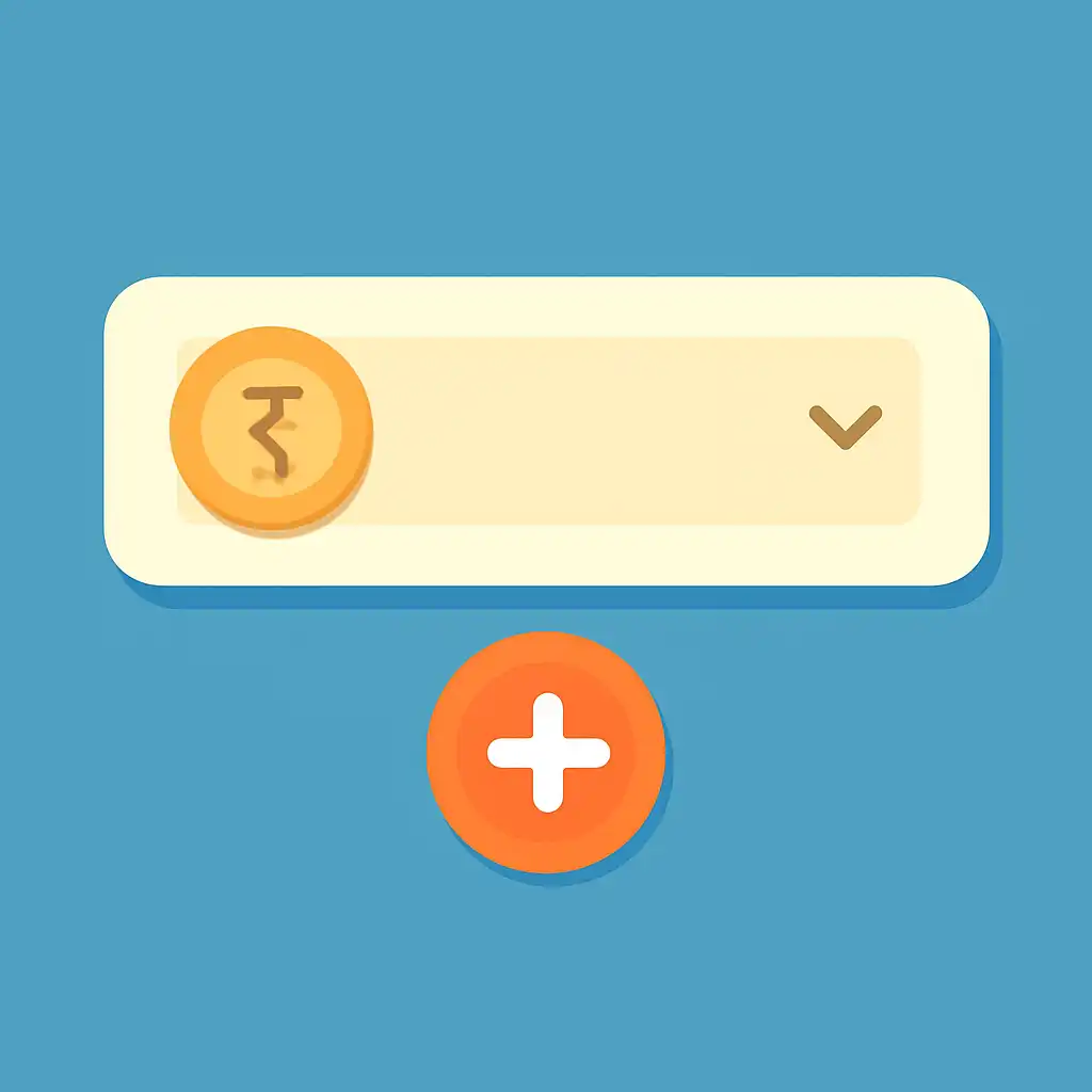 Close-up of button or form field for minimum deposit